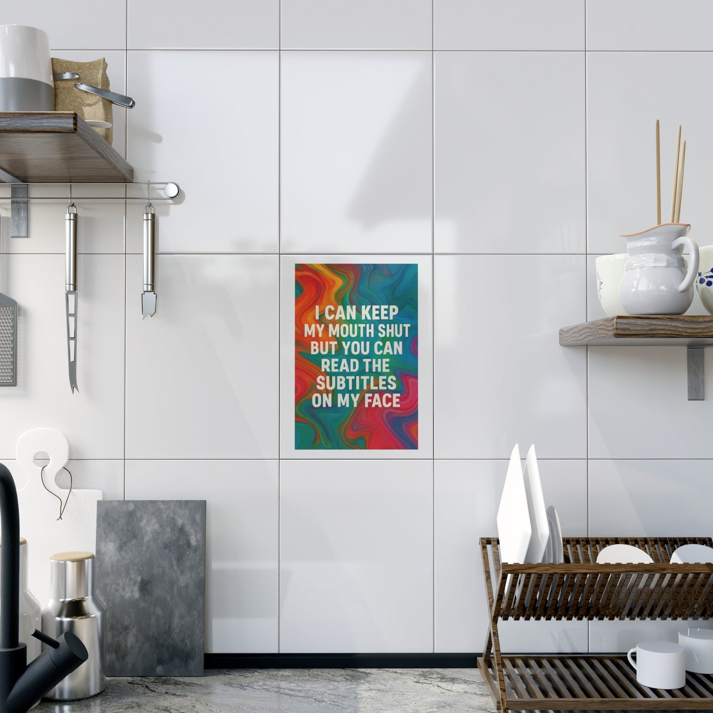 Subtitles Ceramic Photo Tile