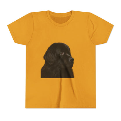 Newfie Head Youth Unisex Short Sleeve Crewneck Tee