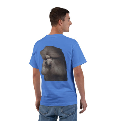 Poodle Head Men's Short-Sleeve Crewneck Tee
