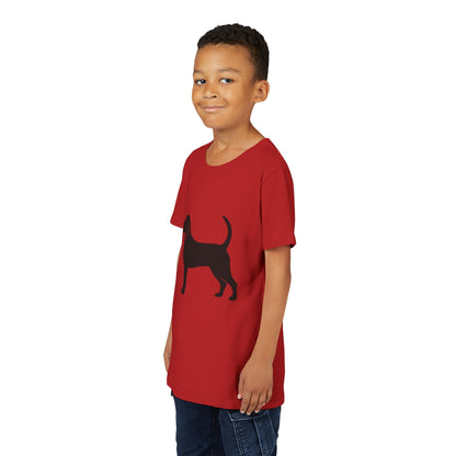 Bloodhound Silhouette Youth Unisex Short Sleeve Crewneck Tee