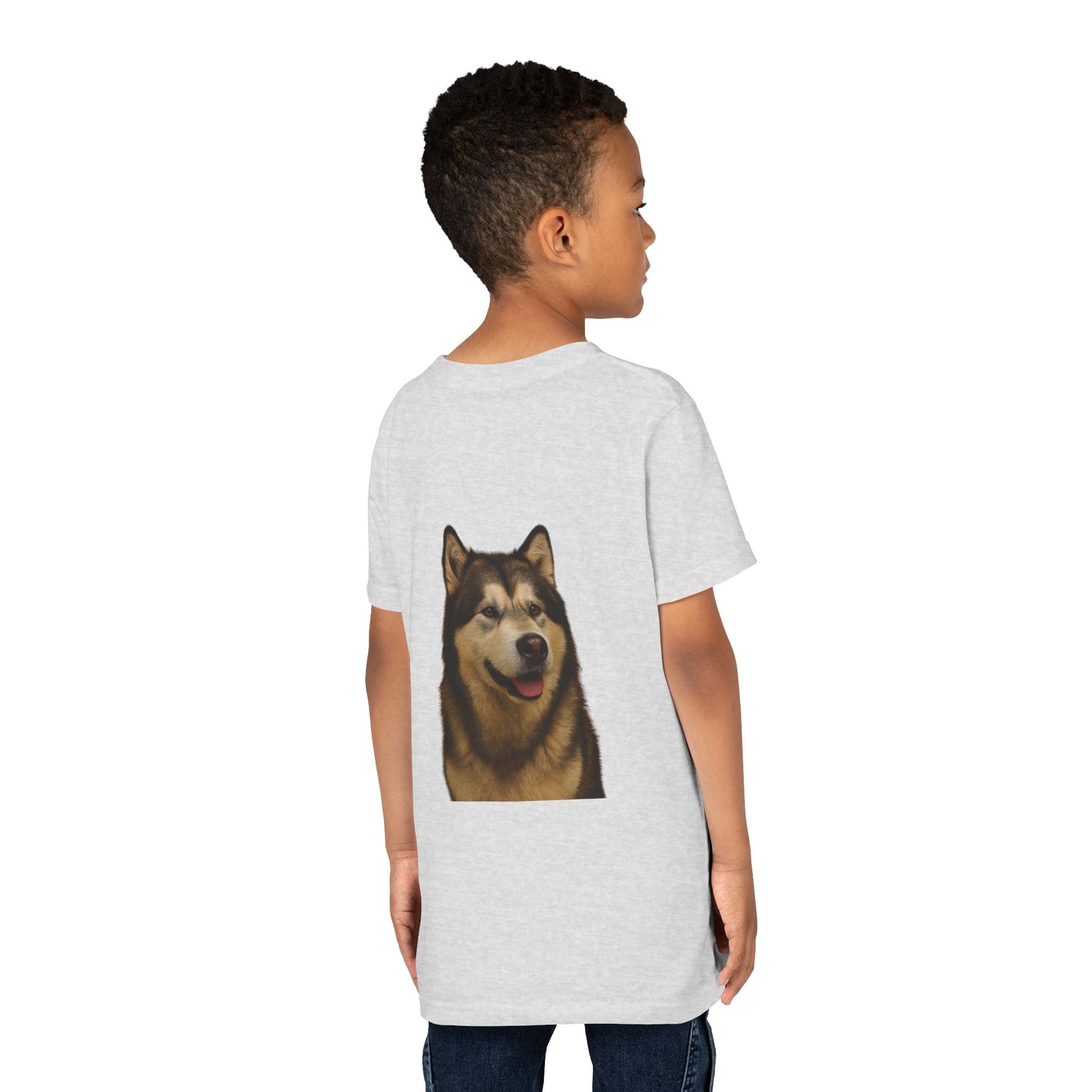 Malamute Head Youth Unisex Short Sleeve Crewneck Tee