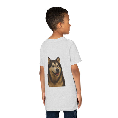 Malamute Head Youth Unisex Short Sleeve Crewneck Tee