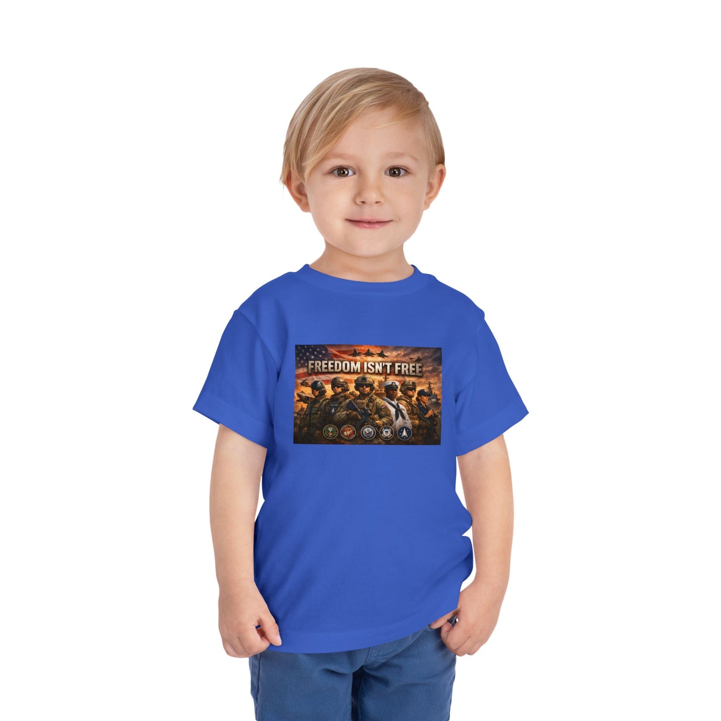 Freedom Isn't  Free Toddler Unisex Short Sleeve Crewneck Tee
