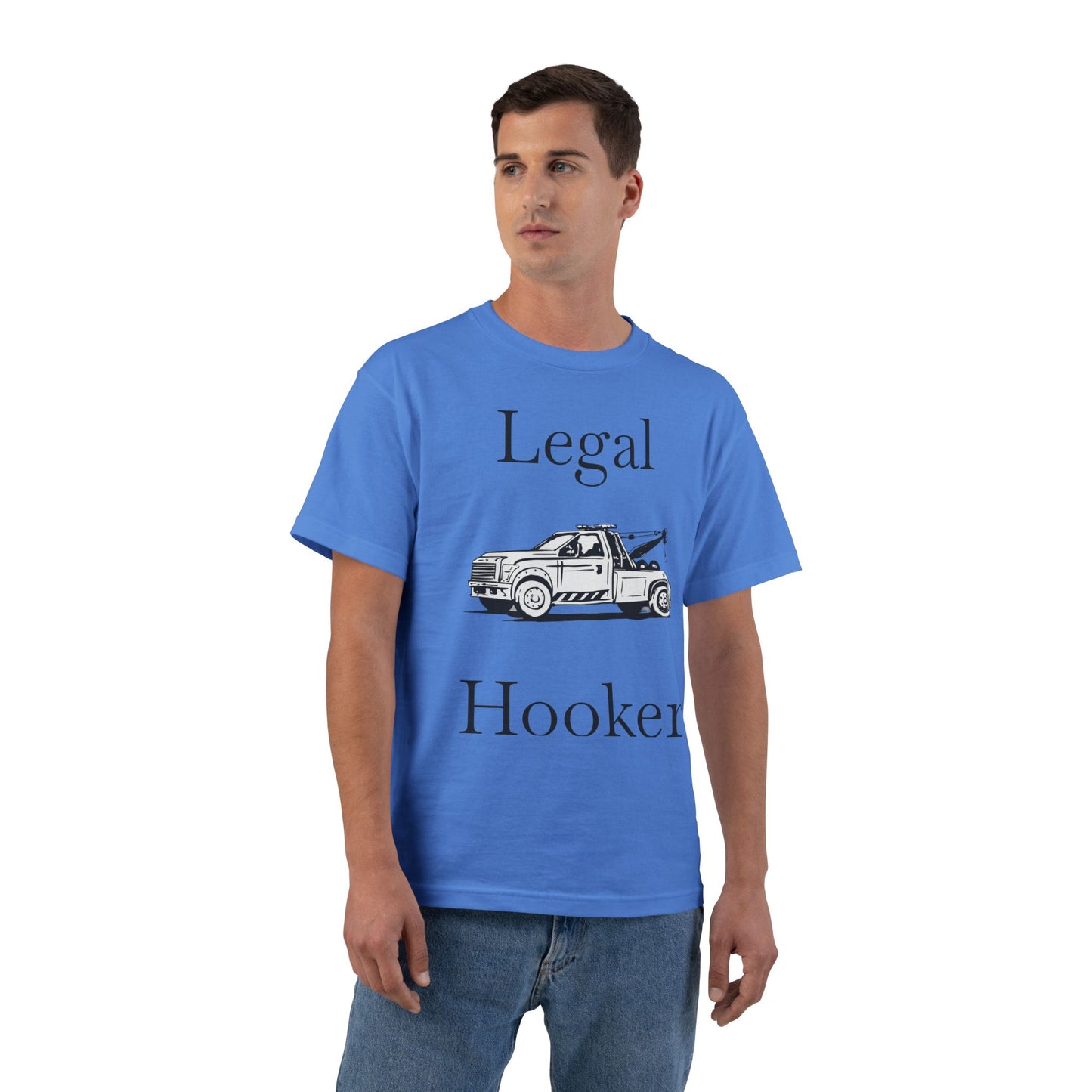 Legal H**ker Wheel Lift Tow Truck Men's Short-Sleeve Crewneck Tee