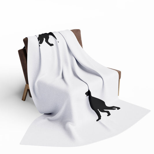 German Shepherd Silhouette Arctic Fleece Blanket