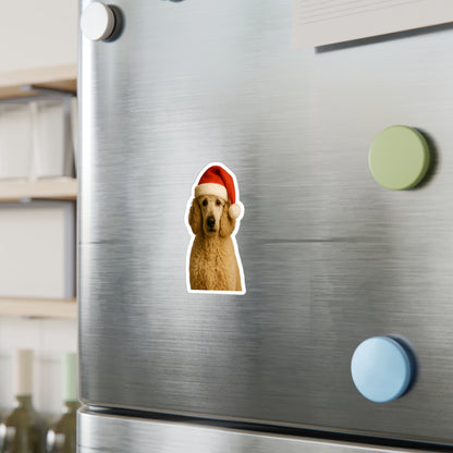Santa Paws Poodle Vinyl Decal
