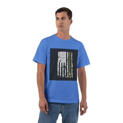 Thin Yellow Line Men's Short-Sleeve Crewneck Tee