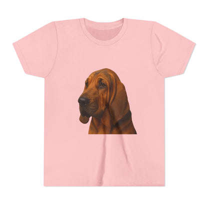 Bloodhound Head Youth Unisex Short Sleeve Crewneck Tee