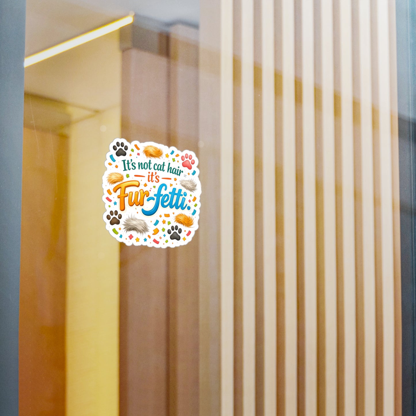 Fur-Fetti Cat Vinyl Decal