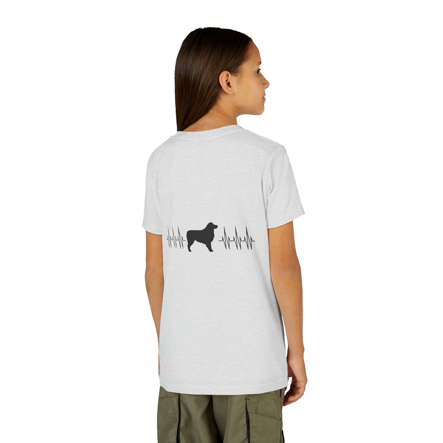 My Heart Beats For Aussies Youth Unisex Short Sleeve Crewneck Tee