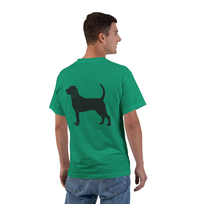 Bloodhound Silhouette Men's Short-Sleeve Crewneck Tee