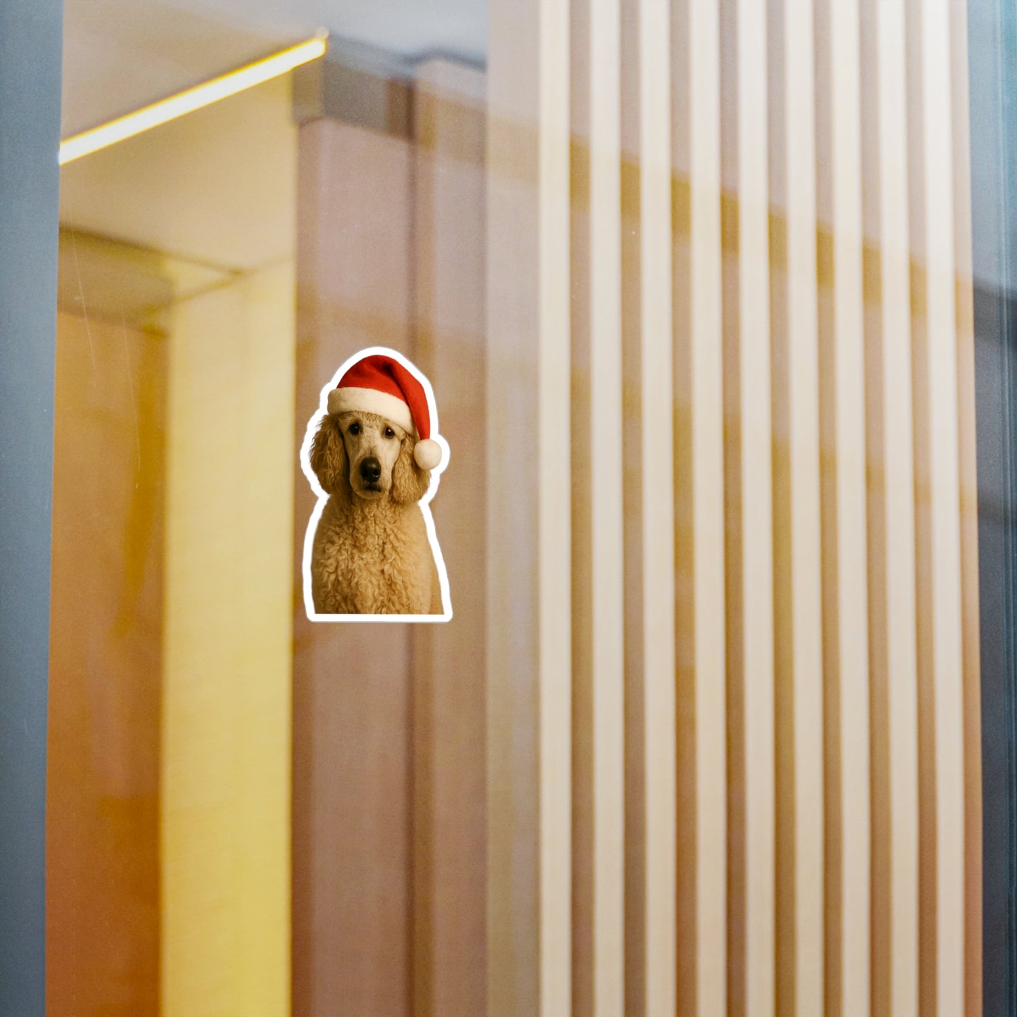 Santa Paws Poodle Vinyl Decal