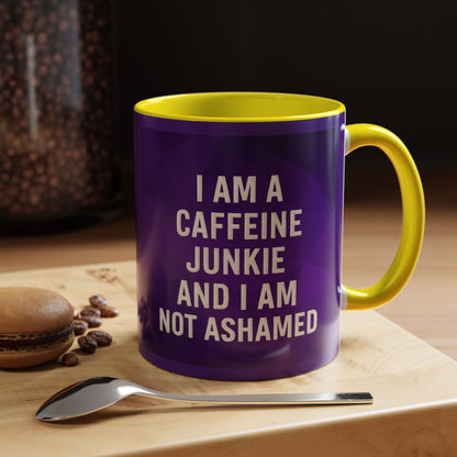 Caffeine Junkie 2-Tone Coffee Mug