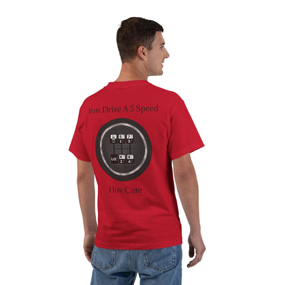 5 Speed How Cute Men's Short-Sleeve Crewneck Tee