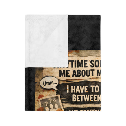 Unhinged Family Velveteen Microfiber Blanket