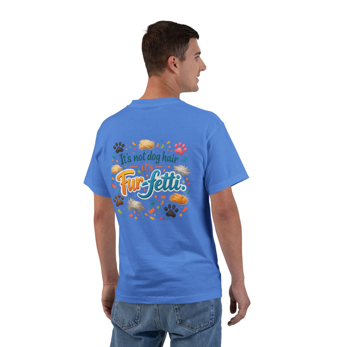 Fur-Fetti Dog Men's Short-Sleeve Crewneck Tee