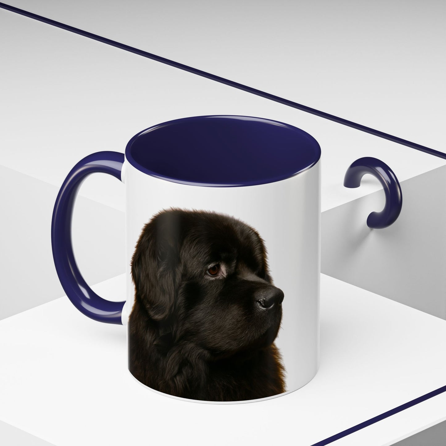 Newfie Head 2-Tone Coffee Mug