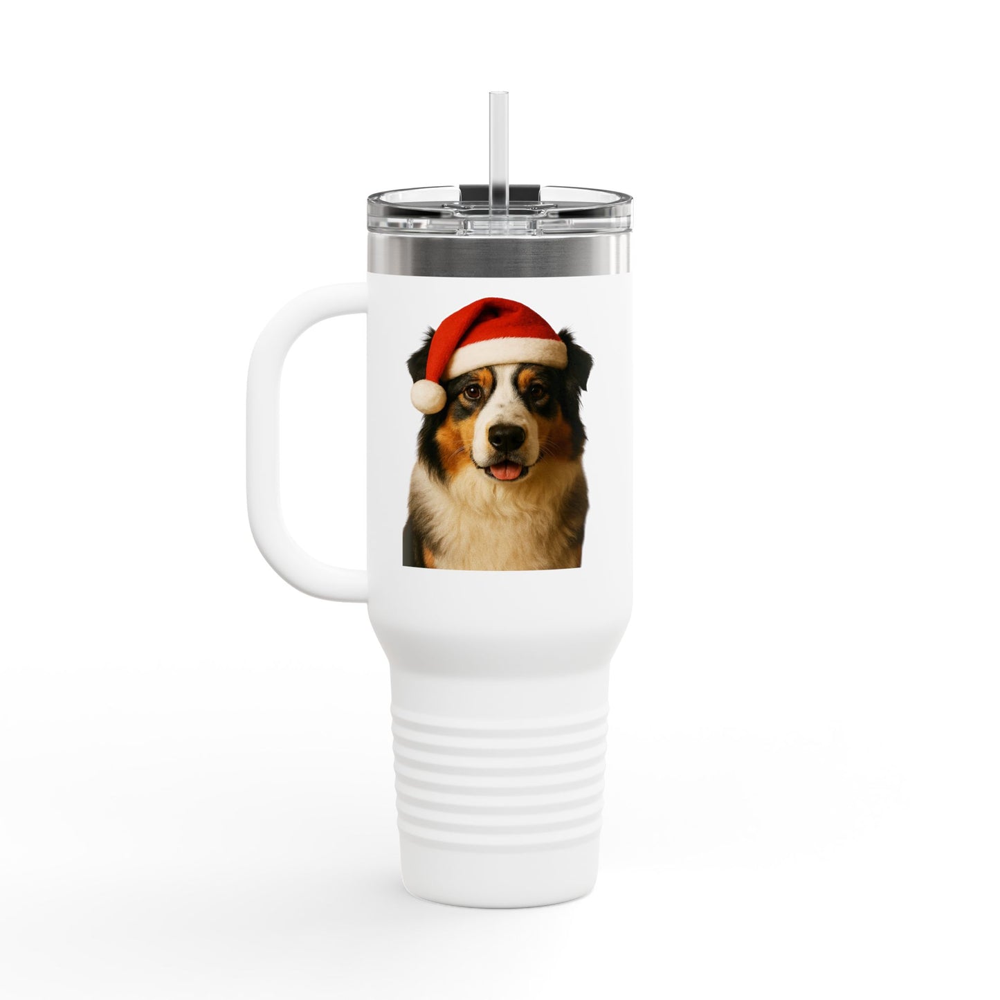 Santa Paws Aussie Insulated Travel Mug