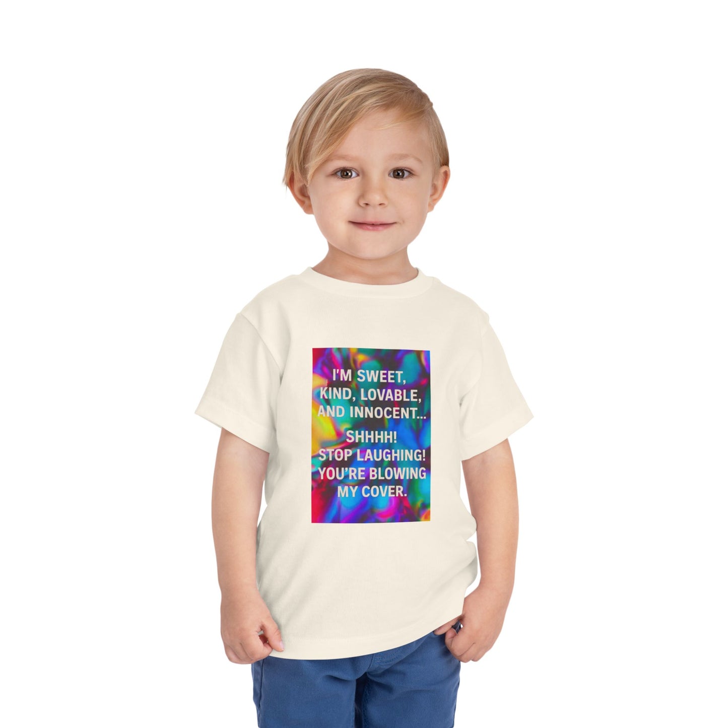 Blowing My Cover Toddler Unisex Short Sleeve Crewneck Tee
