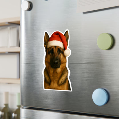 Santa Paws German Shepherd Vinyl Decal