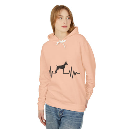 My Heart Beats For Dobermans Unisex Lightweight Hoodie