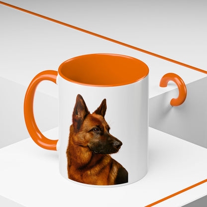 German Shepherd Head 2-Tone Coffee Mug