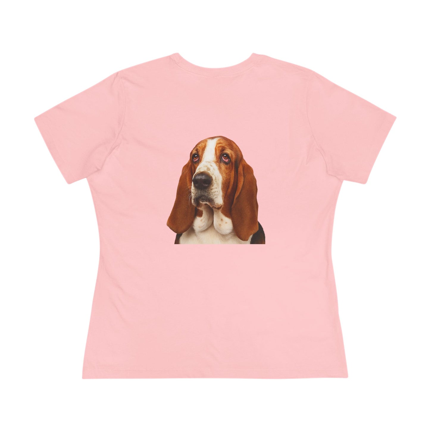 Basset Head Women's Short Sleeve Crewneck Tee