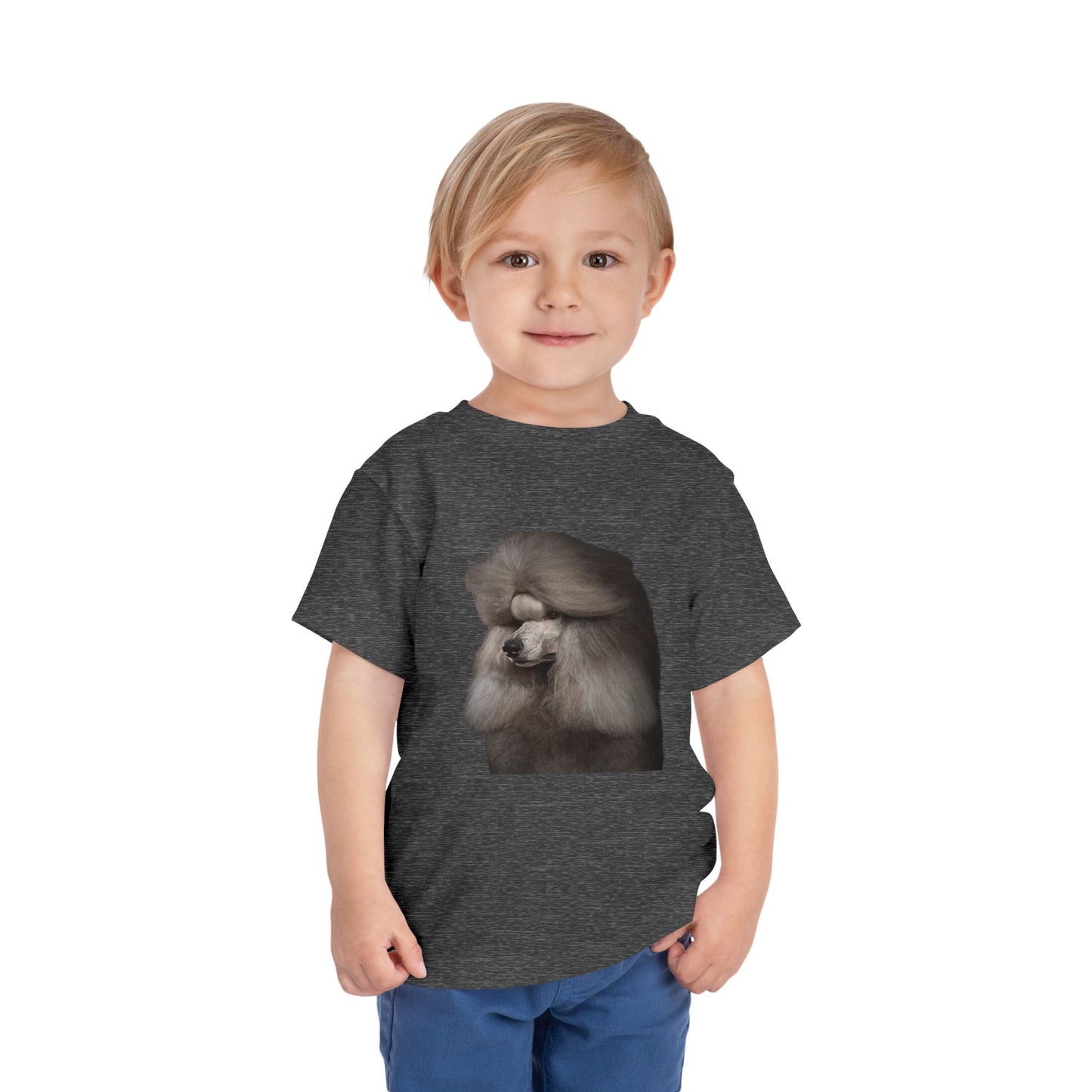 Poodle Head Toddler Unisex Short Sleeve Crewneck Tee