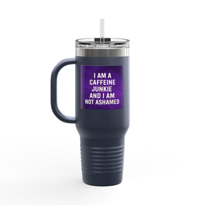 Caffeine Junkie Insulated Travel Mug