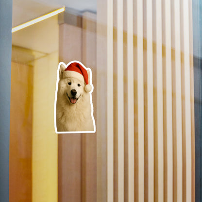 Santa Paws Samoyed Vinyl Decal