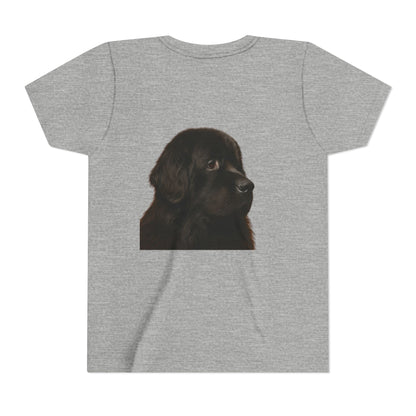 Newfie Head Youth Unisex Short Sleeve Crewneck Tee