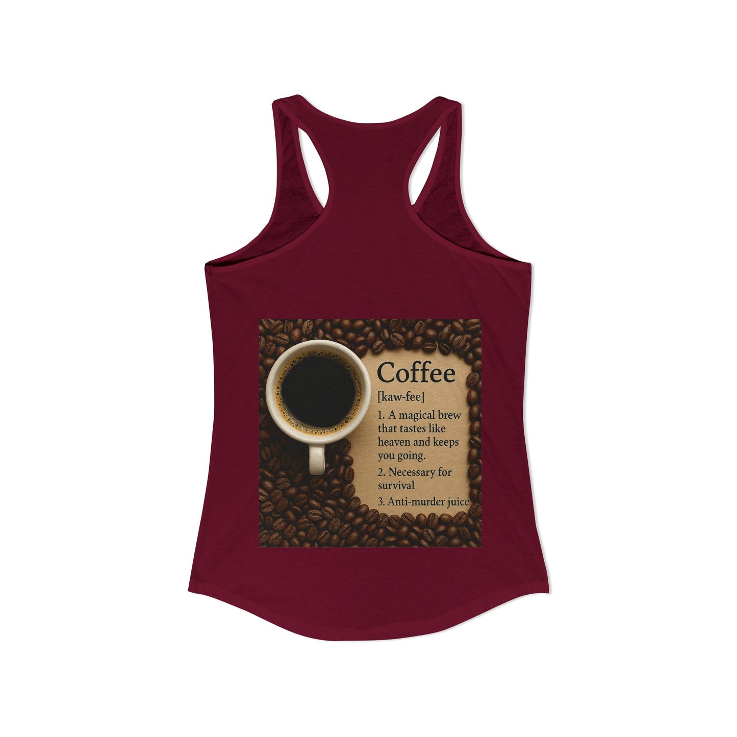 Coffee Definition Women's Racerback Tank
