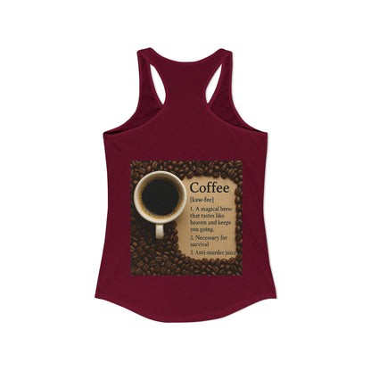 Coffee Definition Women's Racerback Tank