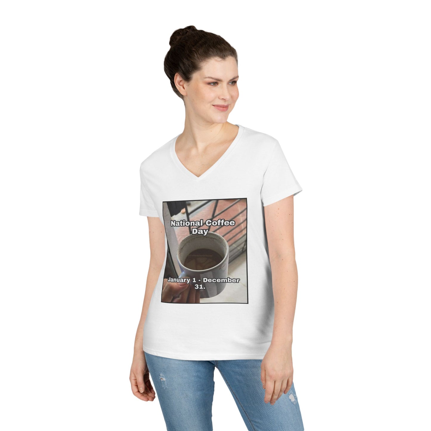 National Coffee Day Women's V-Neck T-Shirt