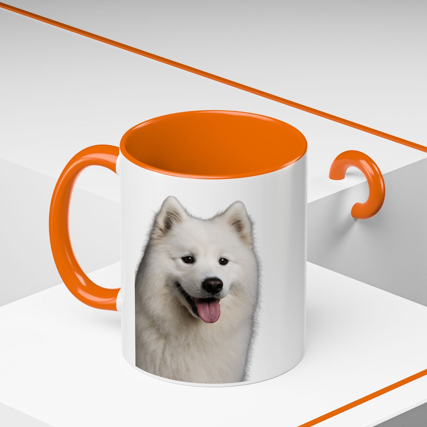 Samoyed Head 2-Tone Coffee Mug