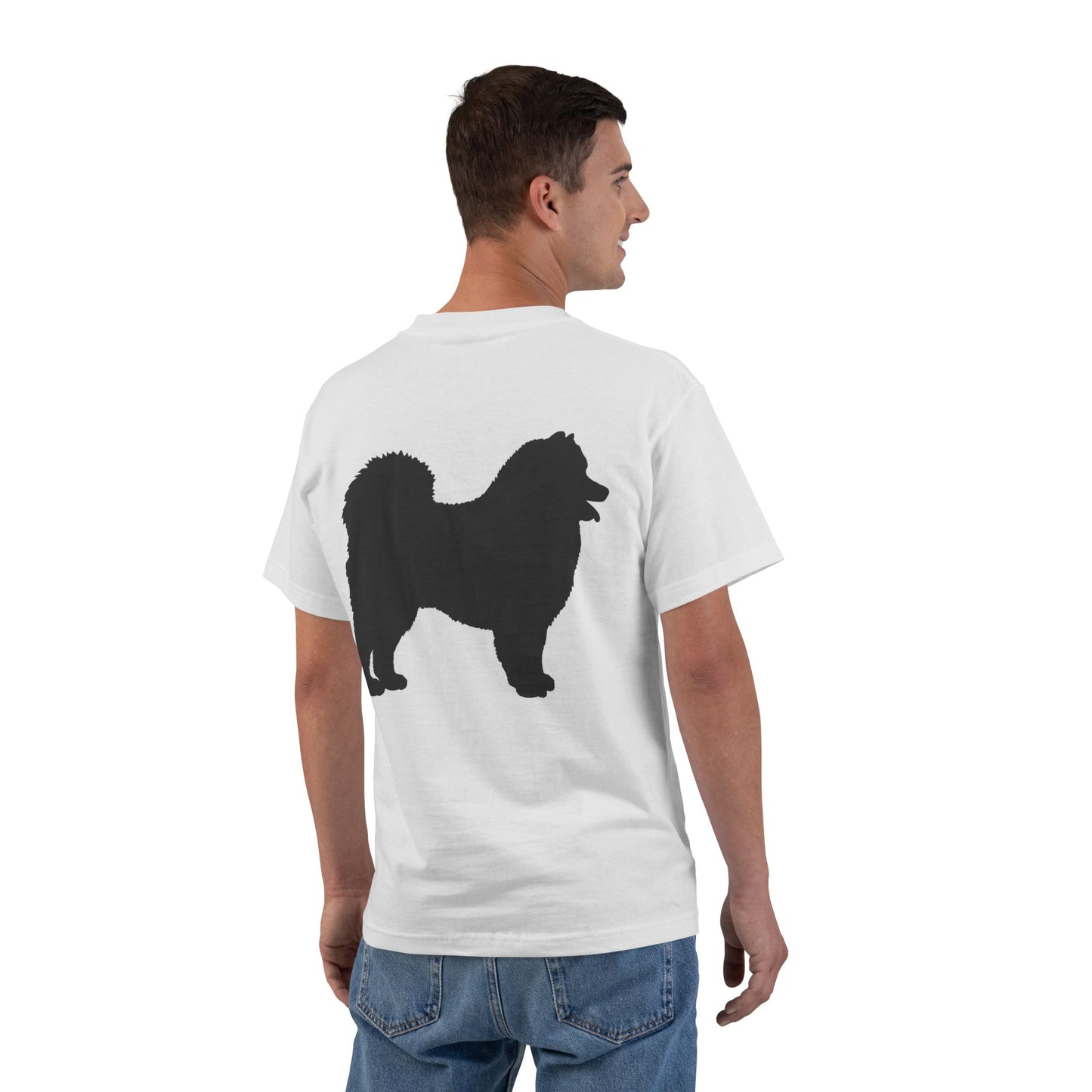 Samoyed Silhouette Men's Short-Sleeve Crewneck Tee