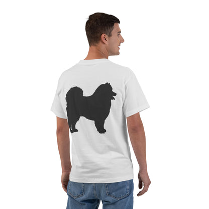 Samoyed Silhouette Men's Short-Sleeve Crewneck Tee