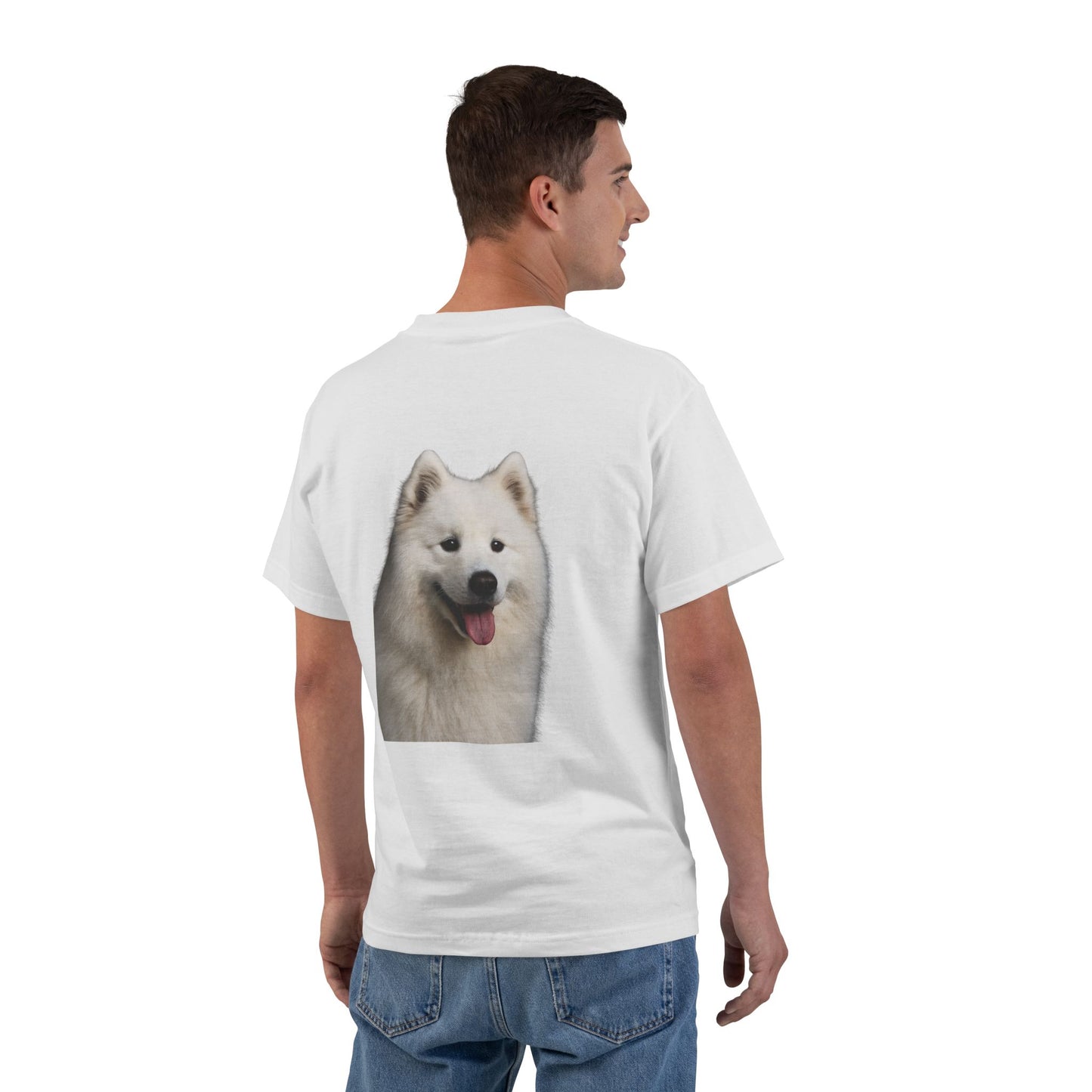 Samoyed Head Men's Short-Sleeve Crewneck Tee
