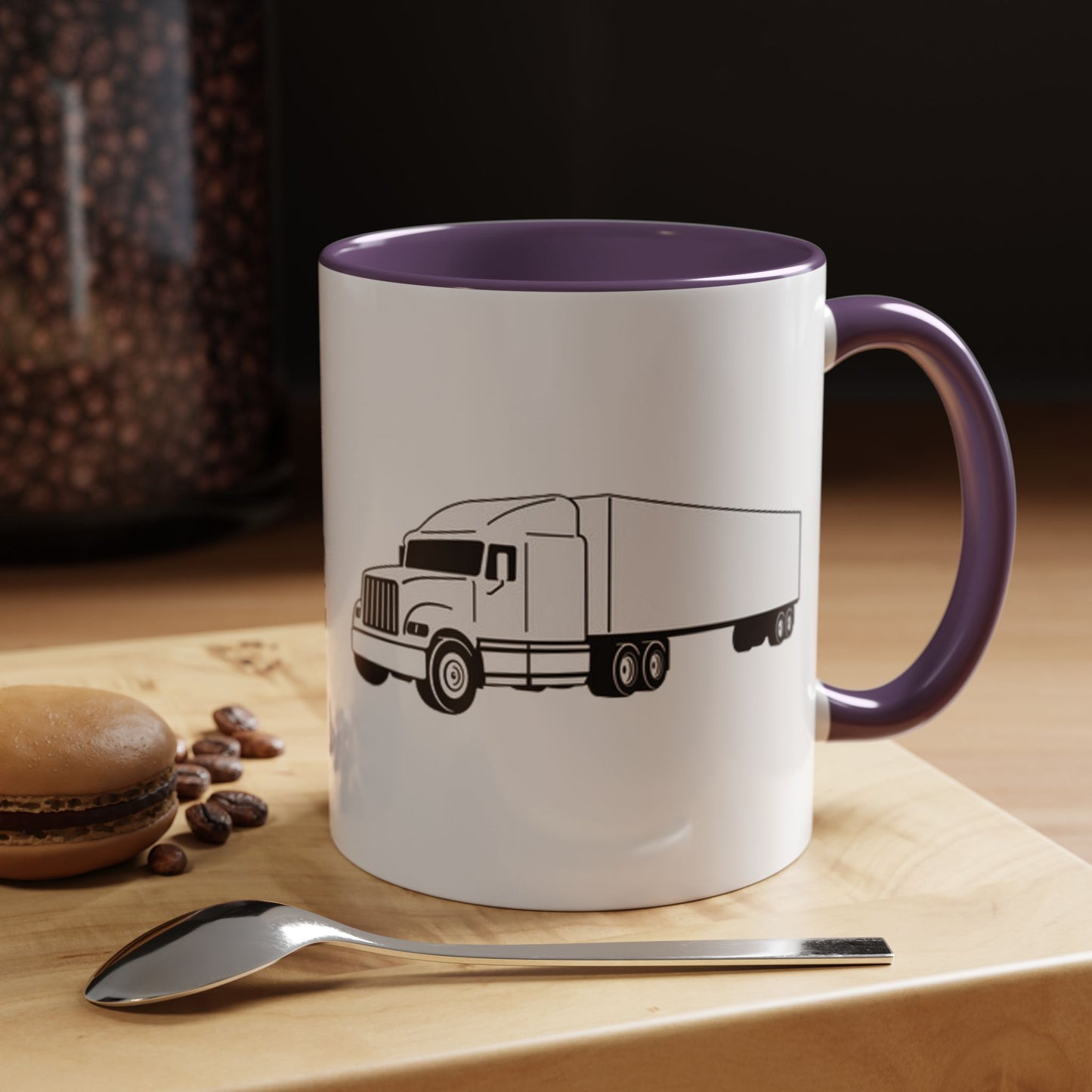 Semi Truck 2-Tone Coffee Mug