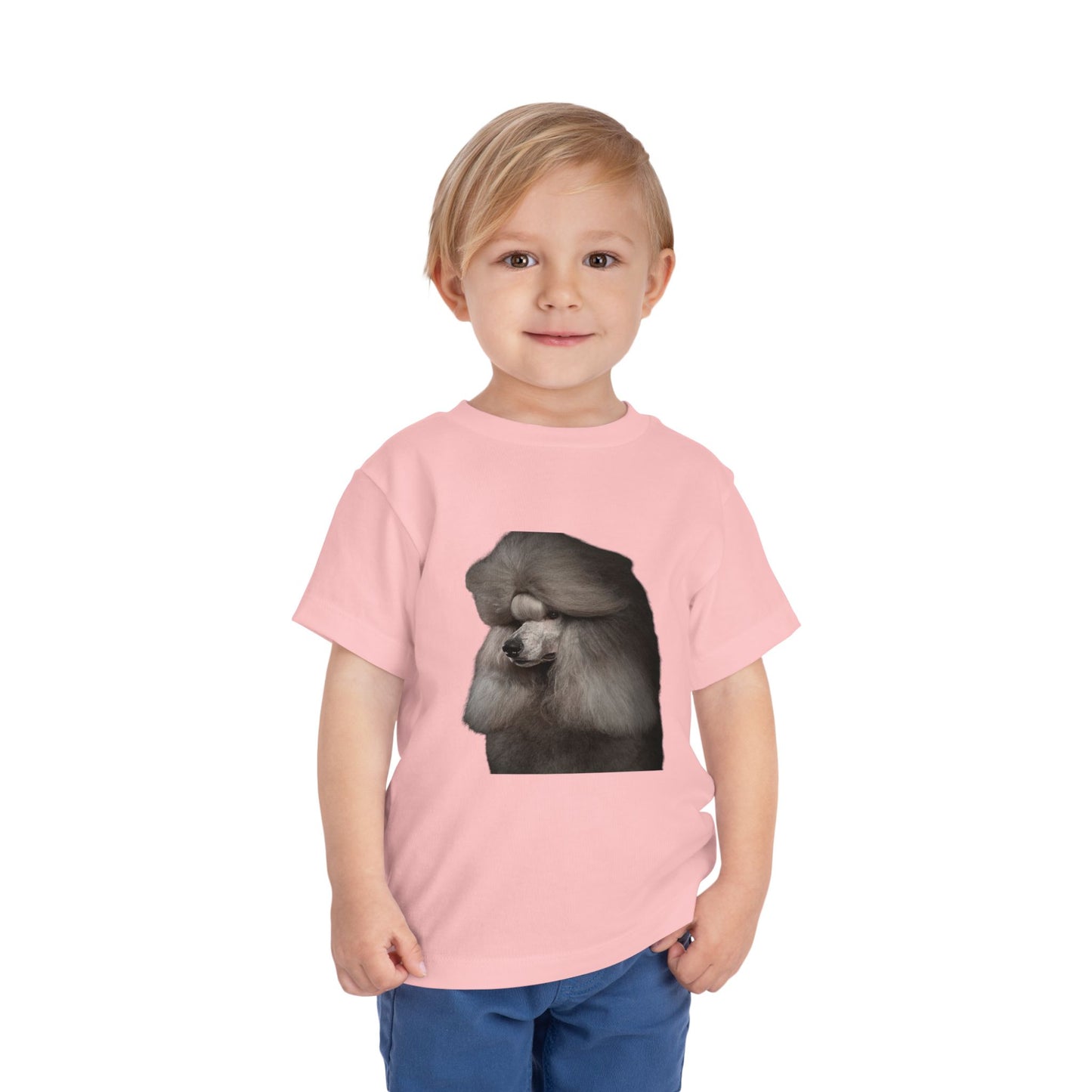 Poodle Head Toddler Unisex Short Sleeve Crewneck Tee