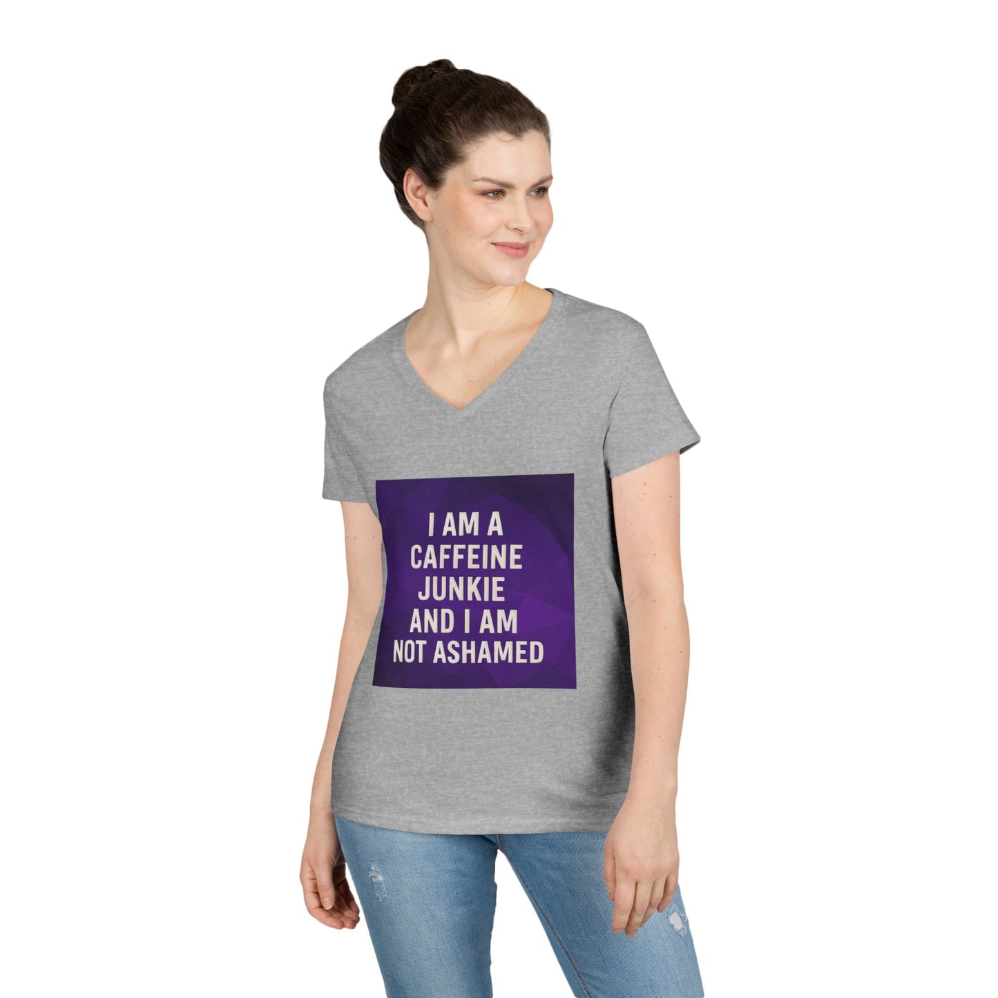 Caffeine Junkie Women's V-Neck T-Shirt