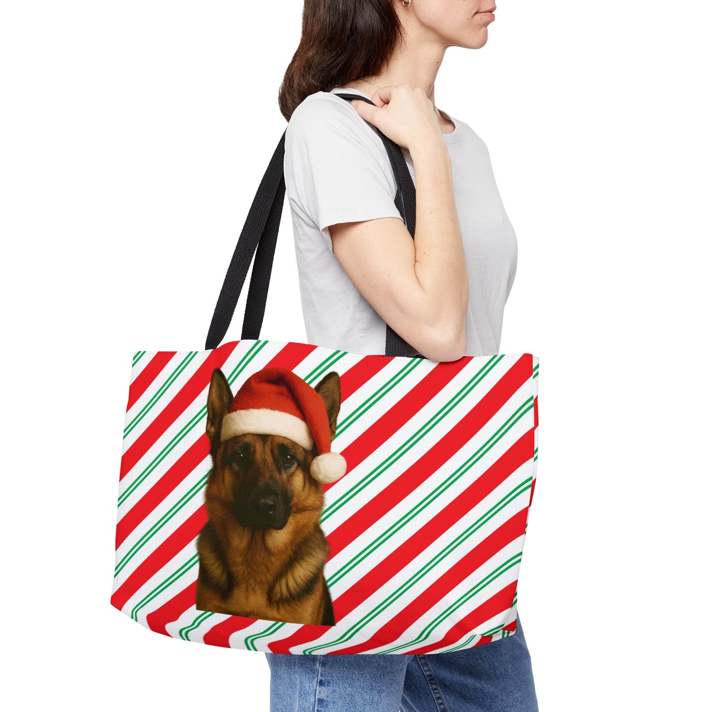 Santa Paws German Shepherd Weekender Tote Bag