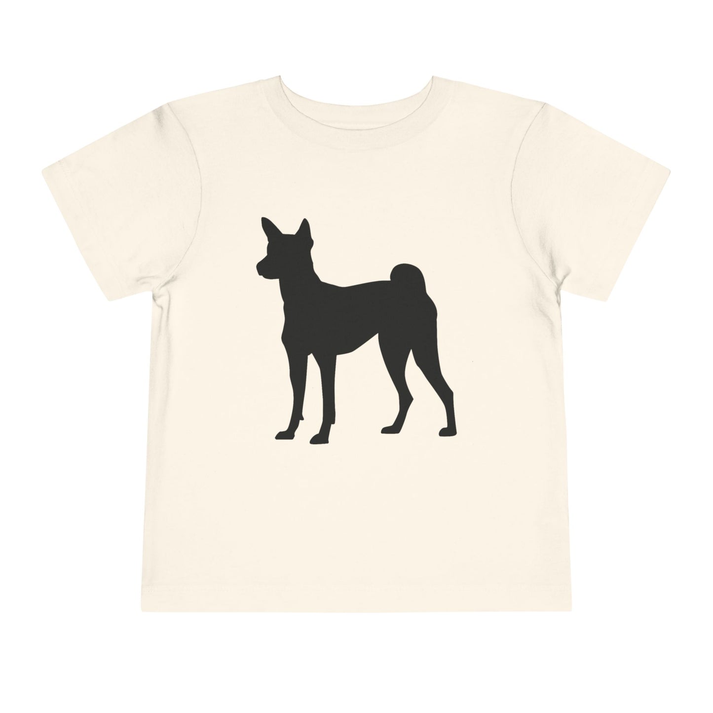 Basenji Silhouette Toddler Unisex Short Sleeve Crewneck Tee