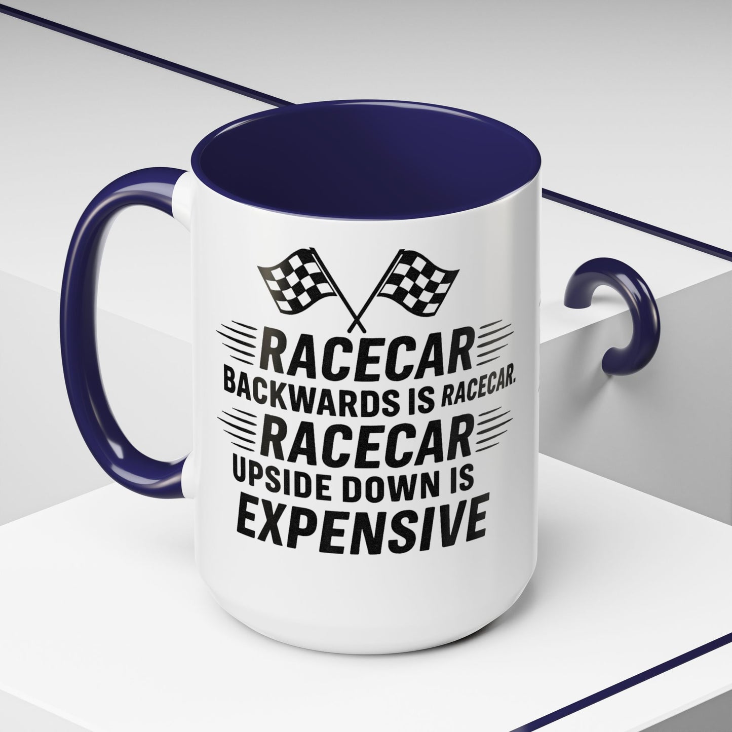 Racecar Backwards 2-Tone Coffee Mug