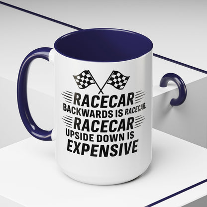 Racecar Backwards 2-Tone Coffee Mug