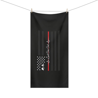 Thin Red Line Mink-Cotton  Beach Towel