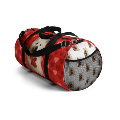Cupid's Companion Samoyed  Duffel Bag