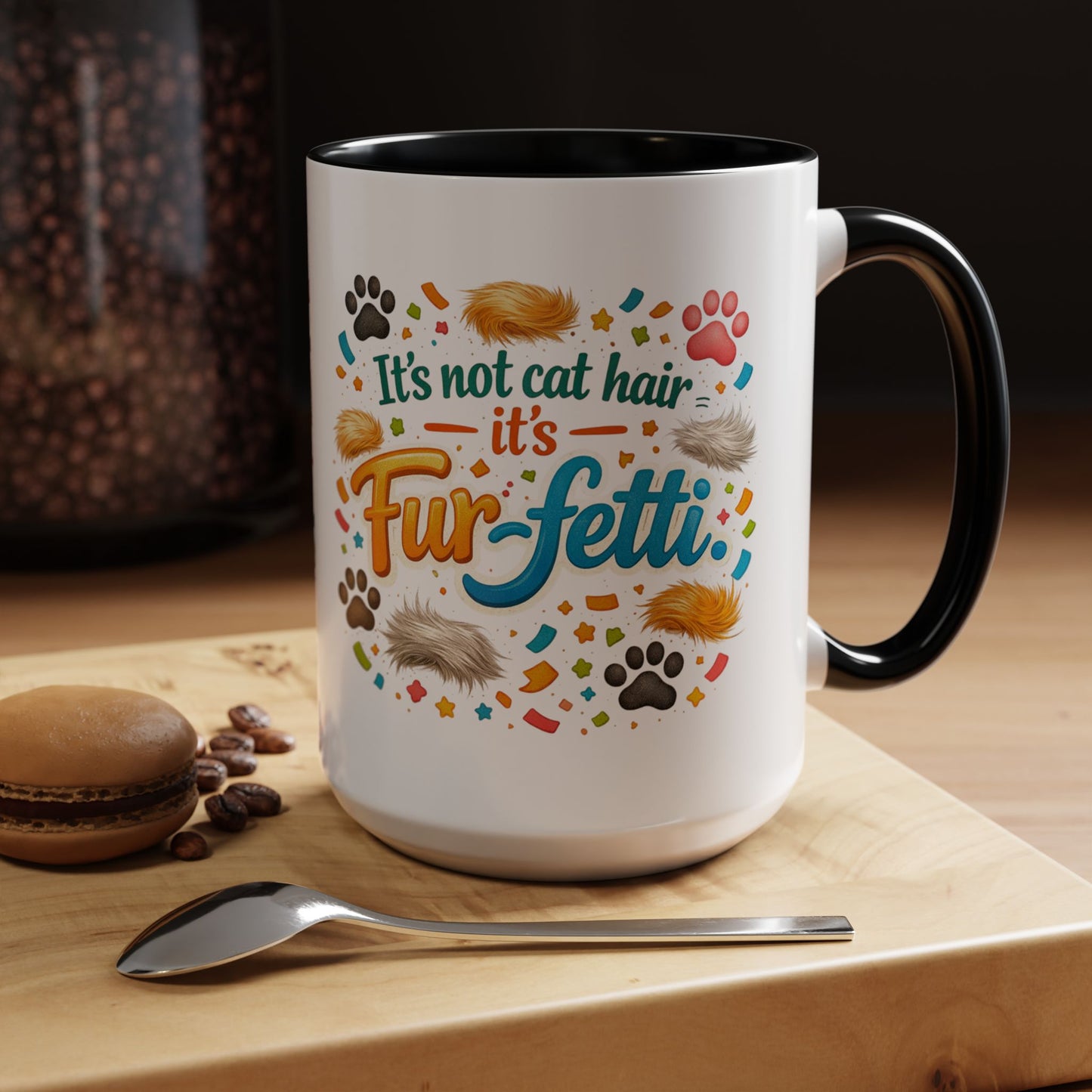 Fur-Fetti Cat 2-Tone Coffee Mug