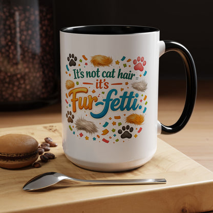 Fur-Fetti Cat 2-Tone Coffee Mug