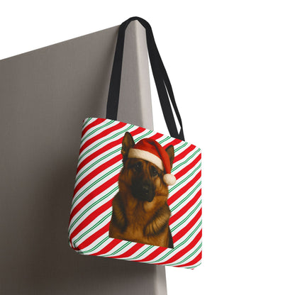 Santa Paws German Shepherd Tote Bag